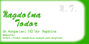 magdolna todor business card